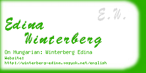 edina winterberg business card
